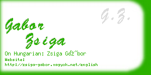 gabor zsiga business card